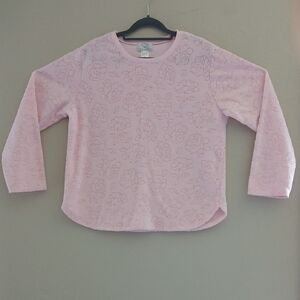 Oscar de‎ la Renta Pink Long Sleeve Tee Minimalist Design Size M